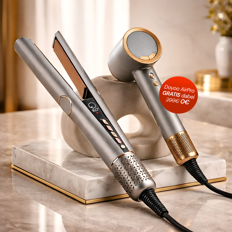 Doyoo Airstraight Haarglätter mit Luft-Technologie (Bundle-Angebot)
